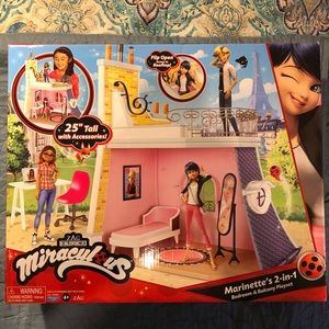 Miraculous Ladybug Marinettes 2-In-1 Bedroom Playset.